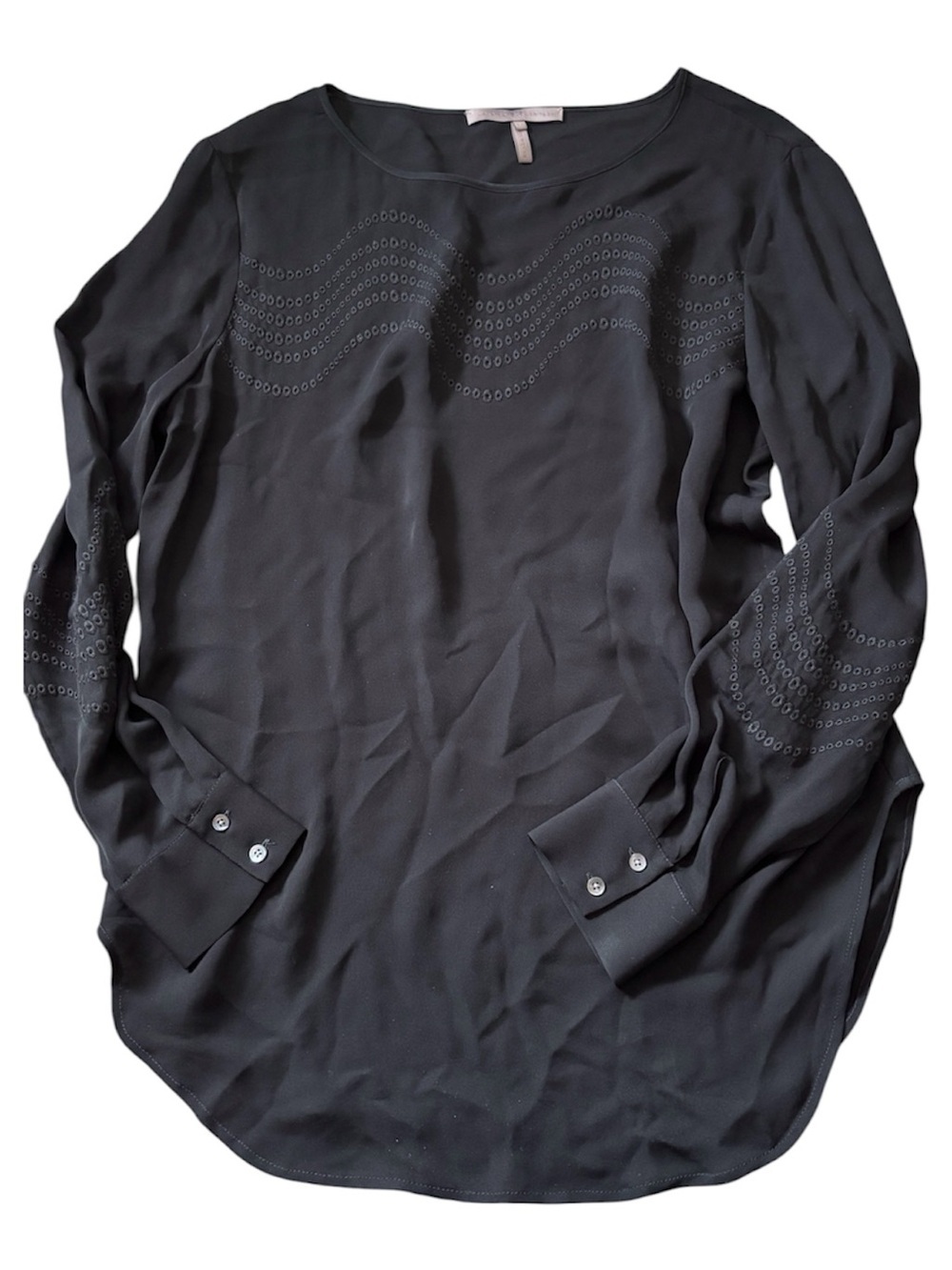 HALSTON HERITAGE Black shirt long sleeve